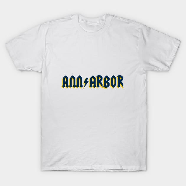 Michigan Ann Arbor lightning bolt T-Shirt by Rpadnis